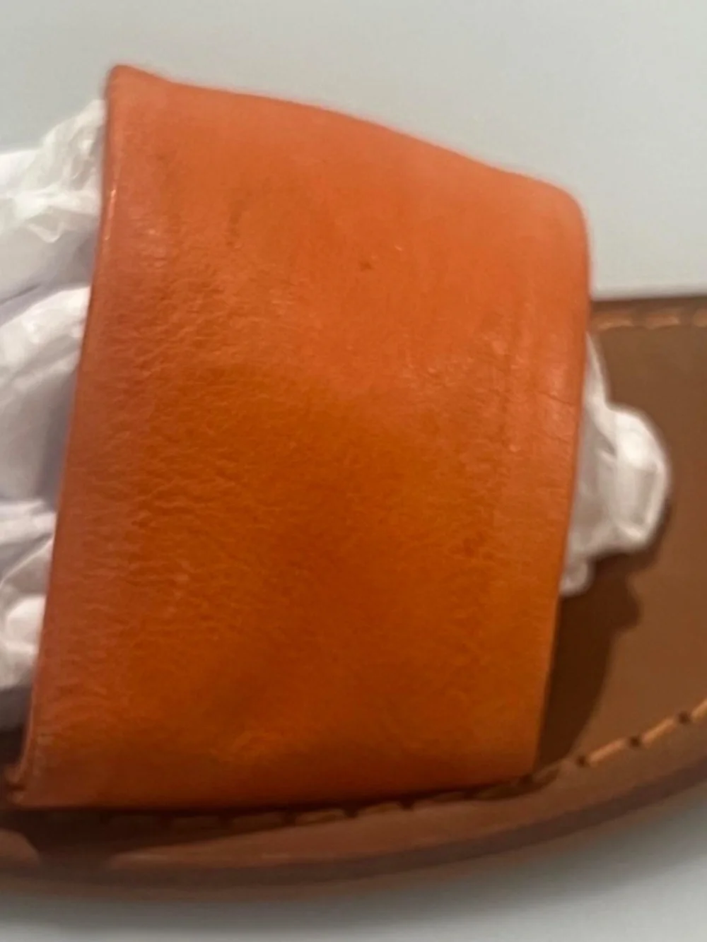 Matisse Orange Leather Slide Summer Sandals NWOT  - Size 7M